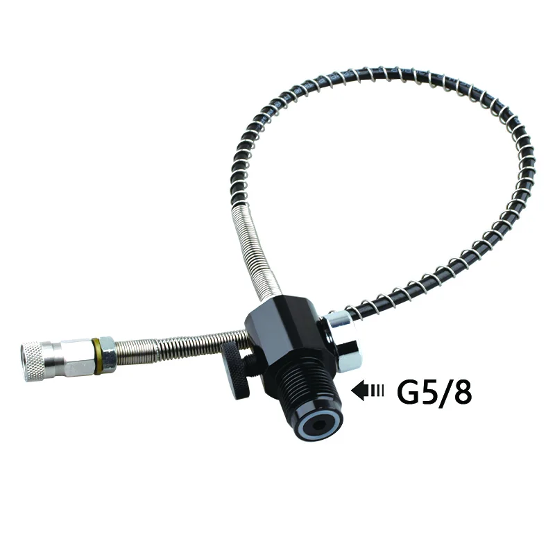 

HPA Scuba G5/8 "DIN адаптер для заправки газового баллона 8 мм быстроразъемное соединение гнездовой соединитель 50 см воздушный шланг под давлением 300 бар