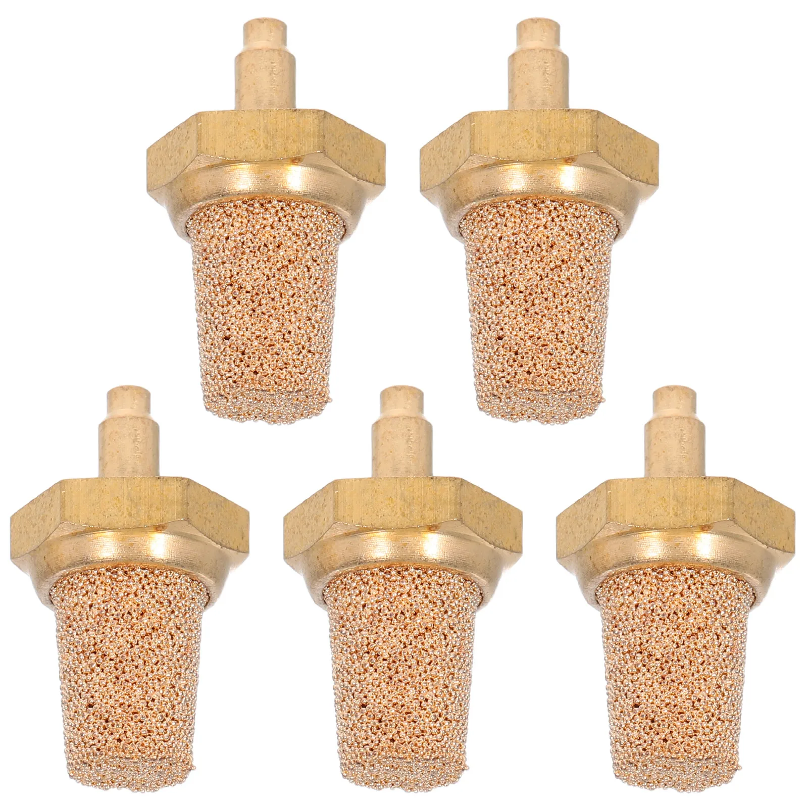 

5Pcs M5 Copper Fog Machine Nozzle with Filter Bubble Stone Design Pneumatic Muffler for Stage Fog Machines Oil Pipes