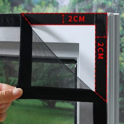 มุ้งกันยุงแบบมีกาวในตัวสําหรับหน้าต่าง, มุ้งกันยุง, ผ้าทูล, ตาข่ายล้างทําความสะอาดได้ในฤดูร้อน, ขนาดปรับแต่งได้