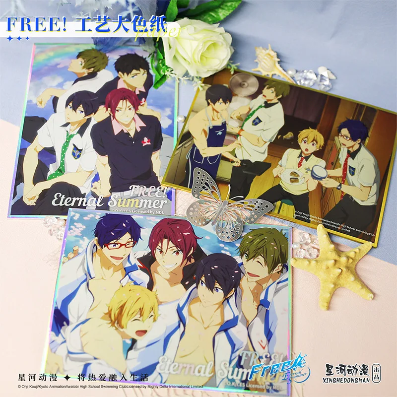 Free! Unisex Haruka Tachibana Makoto Hazuki Rin Matsuoka Hazuki Nagisa China Official Authorization Paper Standing Plates