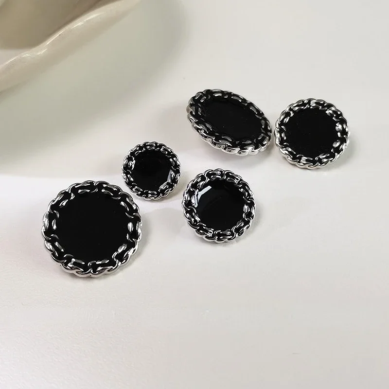 10PCS Metal Shank Buttons 15/18/20/22/25mm Fashionable Buttons Woman\'s Sweater Overcoat Accessories