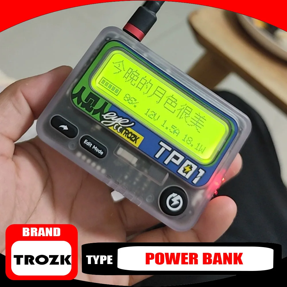 TROZK Mobile Power Bank Fast Charging 10000mAh Large Capacity Small Typec Output BP Mobile Power Bank TP01-10-30W Unique