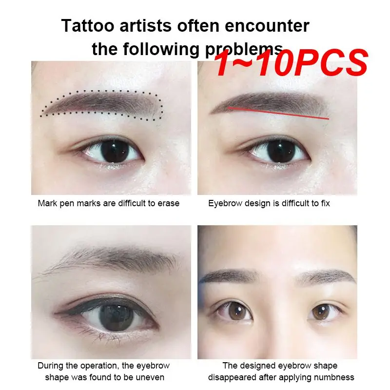 Disposable Eyebrow Tattoo Shaping Auxiliary Sticker Templates Eyebrow Stencil Semi Permanent Makeup Tools New