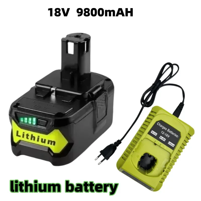 18 v 9800Ah สําหรับ RYOBI P108 18 V One + Plus แบตเตอรี่ 18 โวลต์ Lithium-Ion เครื่องมือ P104 P107 RB18L50 RB18L20 P108 ryobi แบตเตอรี่ลิเธียม