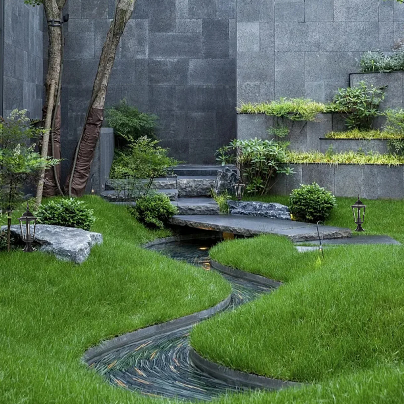 

Outdoor Hexagon Column Lampshade E27 Bulb Compatible Elegant Yard Garden Lighting Decorative Shade Outdoor Light Covers