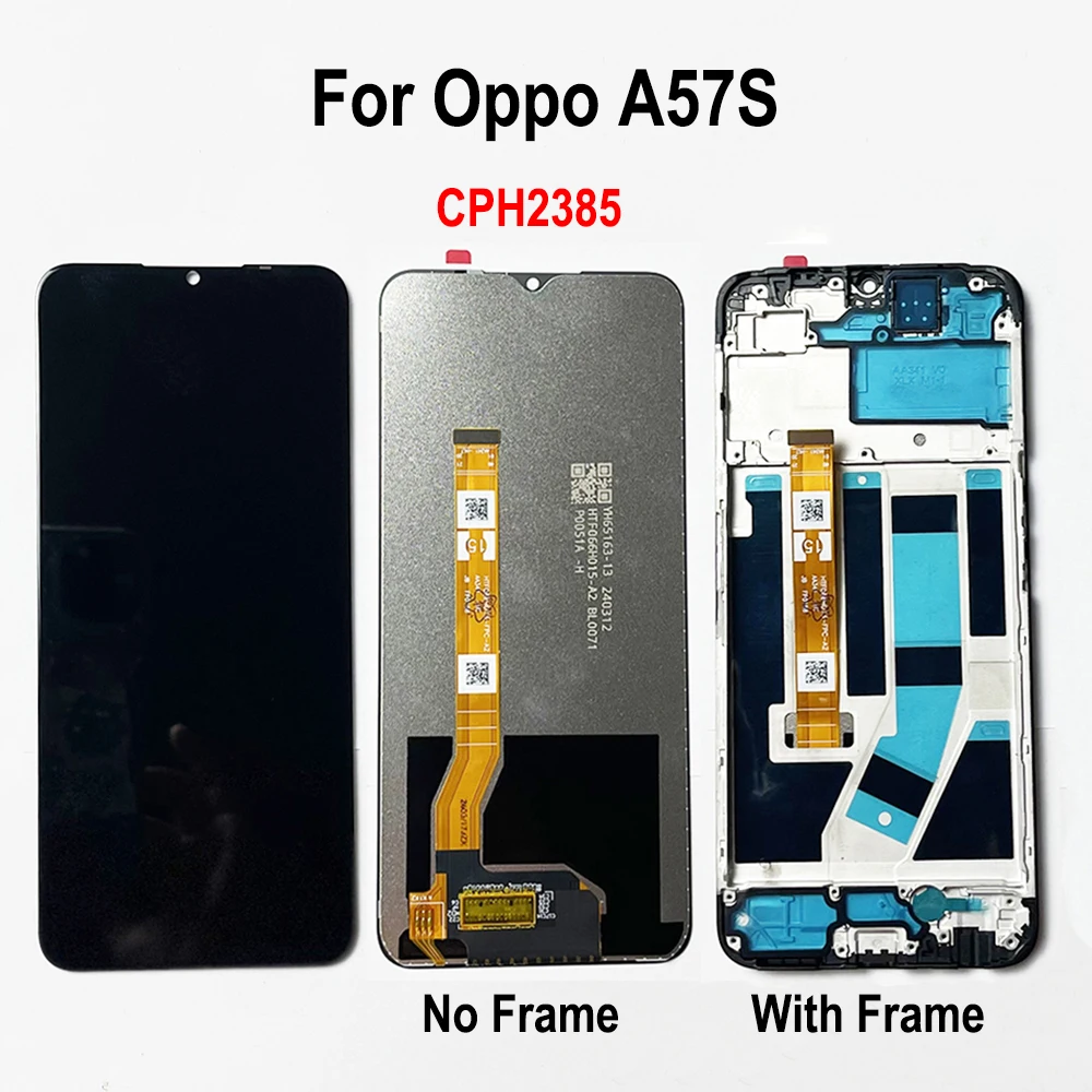 CPH2385 LCD Display With Frame For OPPO A57S LCD Display Touch Screen Digitizer Assembly Repair Replacement Parts