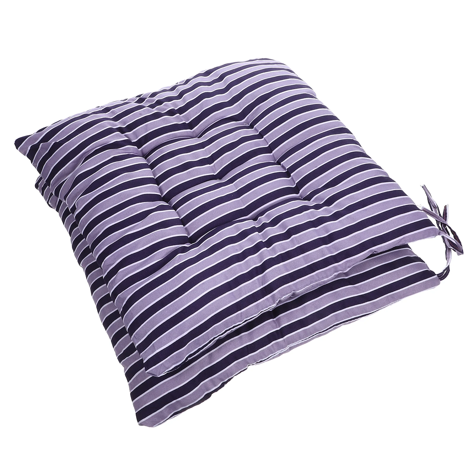 

2 Pcs Chair Cushion Lavender for Office Home Striped Chairs Cushions Seat Pad Mat
