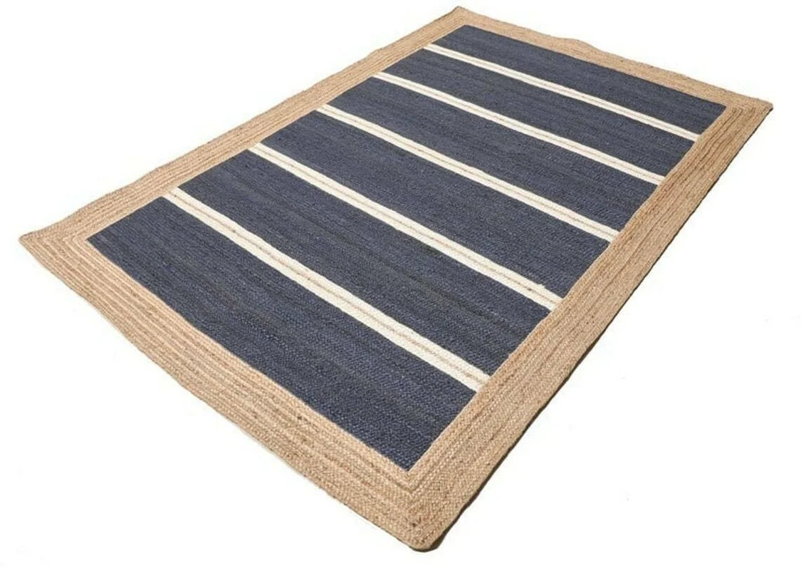 Rug Area 100% Natural Jute Braided Style Rectangle Rugs Reversible Modern Carpet 3X5 Ft