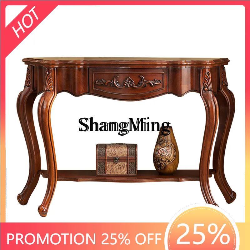 

ZYY Premium Delicate Solid Wood Entryway Table Wall-Mounted Table Hallway Entryway Cabinet Sofa Side Table
