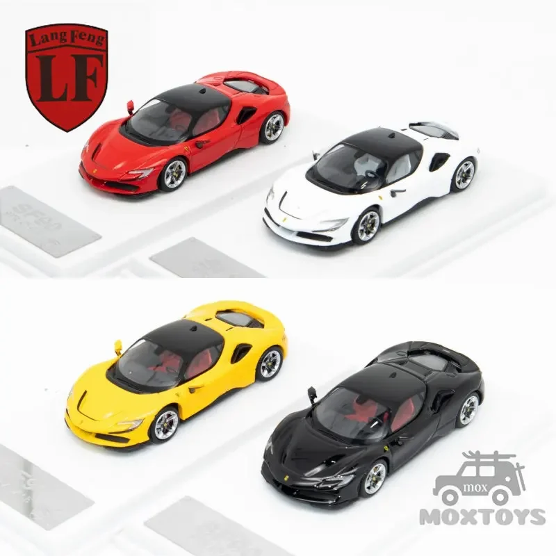 LF Model 1:64 Novitec SF90 Red / Black / Yellow / White limited699 Diecast Model Car