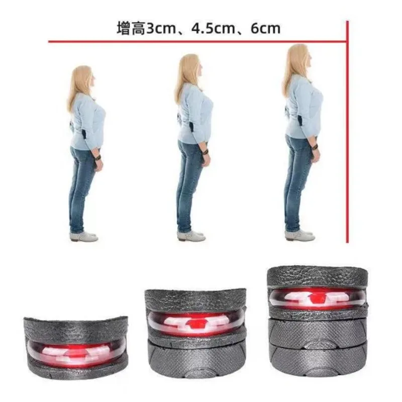 Invisible Height Increase Insole Cushion Height Lift Adjustable Cut Shoe Heel Insert Taller Support Absorbant Foot Pads