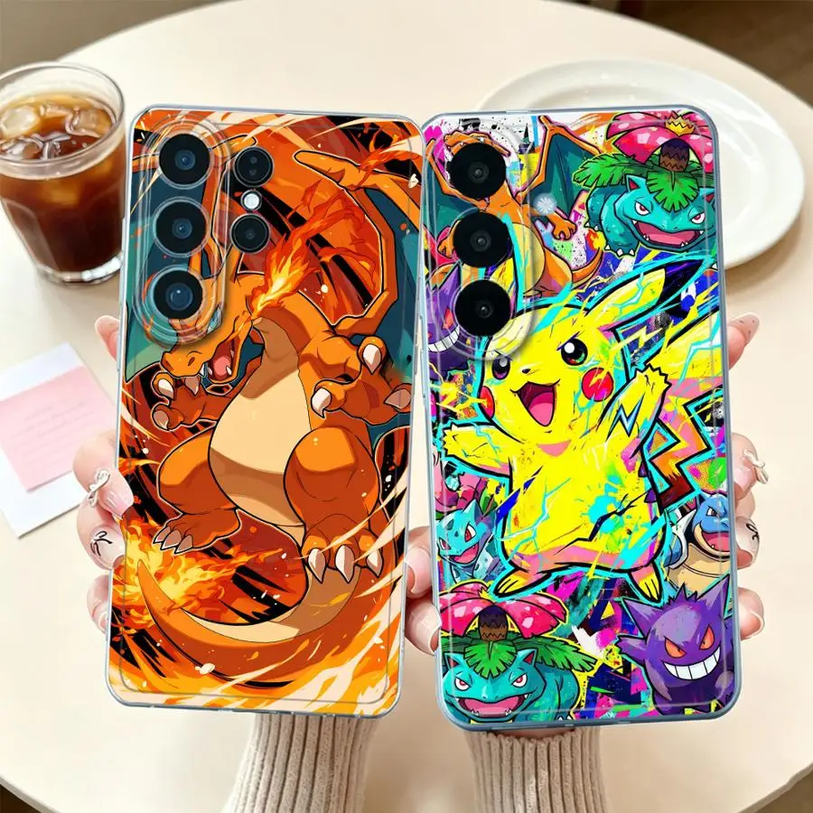 Heiße Comic-Pokémon-Kunst-Schutzhülle für Samsung Galaxy S26 Ultra S25Ultra S22 FE S21 S23 S25 Edge S24 Note 20 Ultra 10 S20 Plus Handy