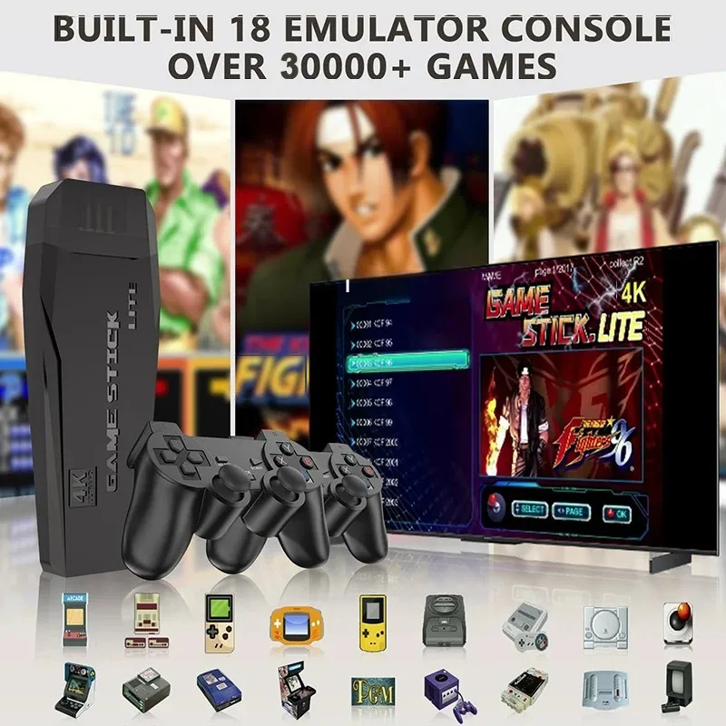 وحدة تحكم ألعاب M8 Mini 4K TV ريترو 2.4G وحدة تحكم مزدوجة لاسلكية عصا ألعاب 64 جيجابايت 20000 +/30000 ألعاب ريترو لعبة ريترو هدية عائلية #2