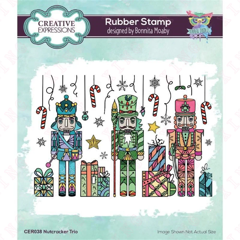 New Arrival Clear Silicone Stamps Scrapbook Paper Decoration Embossing Template Diy Handmade Reusable Nutcracker Trio Craft Mold