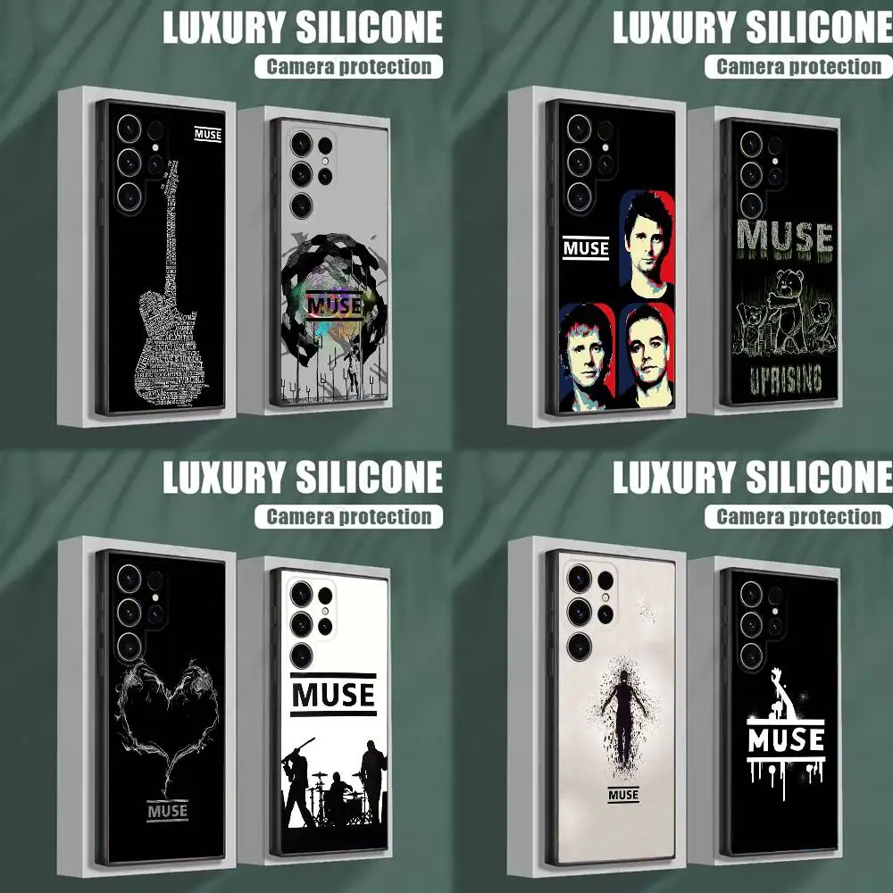 Band M-MUSE Phone Case For Samsung S25,S24,S26,S23,S22,S21,S20,S10,Ultra,Plus,Lite,FE,Soft Silicone Black Cover
