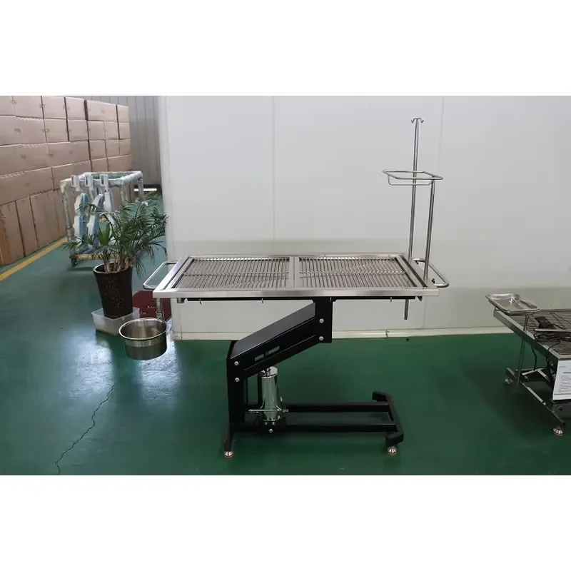 Pet Surgical Operating Table Veterinary Hydraulic Lifting Stainless Steel Instrument Table for Pet Clinics
