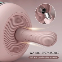 Fitness Woman's Ab Wheel Exercise Kit Plastic Abdominal Roller With Resistant Tube and Pad Knee Mat for Home Use
