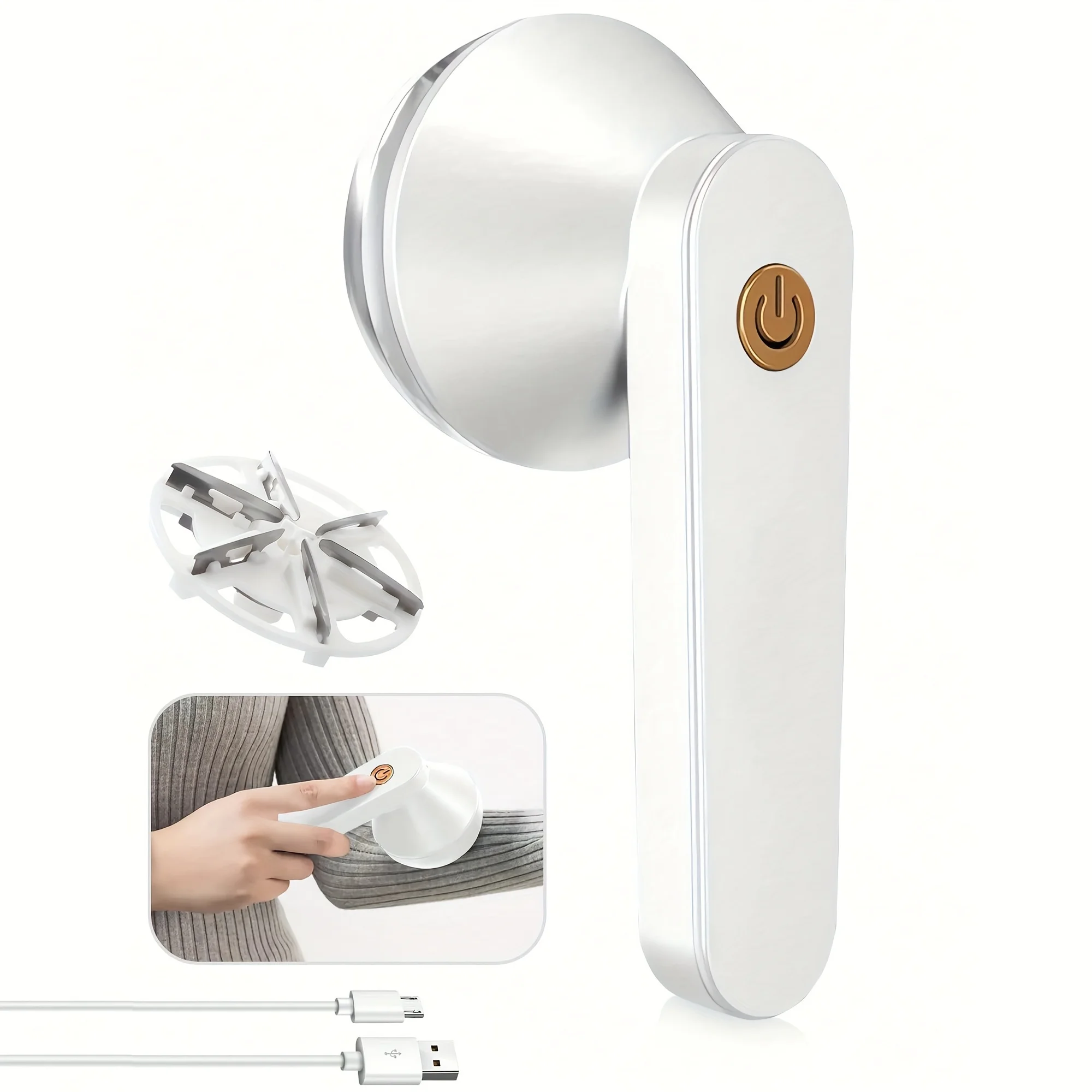 1PC USB Fabric Shaver - Remove Lint Pills from Clothes Carpet - Portable Lithium Battery for Home Travel