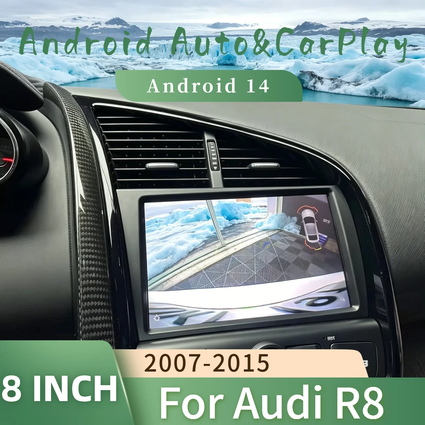 

Android 14 CarPlay Auto 8'' Car Radio For Audi R8 2007-2015 GPS Navigation Stereo Multimedia Recorder Music DVD Player Head Unit
