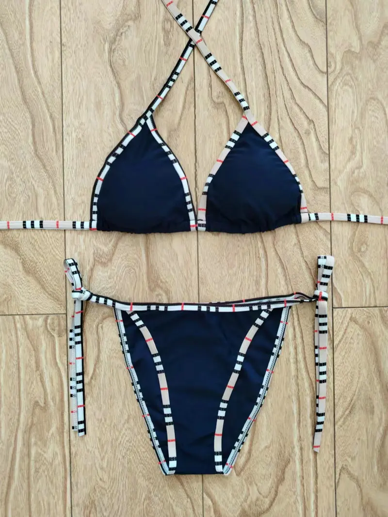 2025 Bikinis sexis, traje de baño blanco y negro, traje de baño de verano para mujer, ropa de playa a la moda, Bikini, traje de baño para mujer, conjunto de Bikini push-up