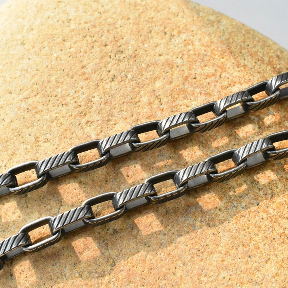 Sifisrri Punk Vintage Thick Chain Bracelet Necklace Set
