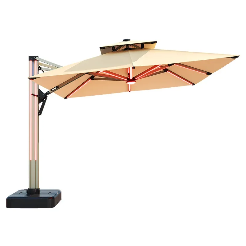 #Outdoor Umbrella, Heavy Duty Sunshade for Commercial Use, Garden Patio Parasol, UV Protection, Wind Resistant, 9ft Diameter