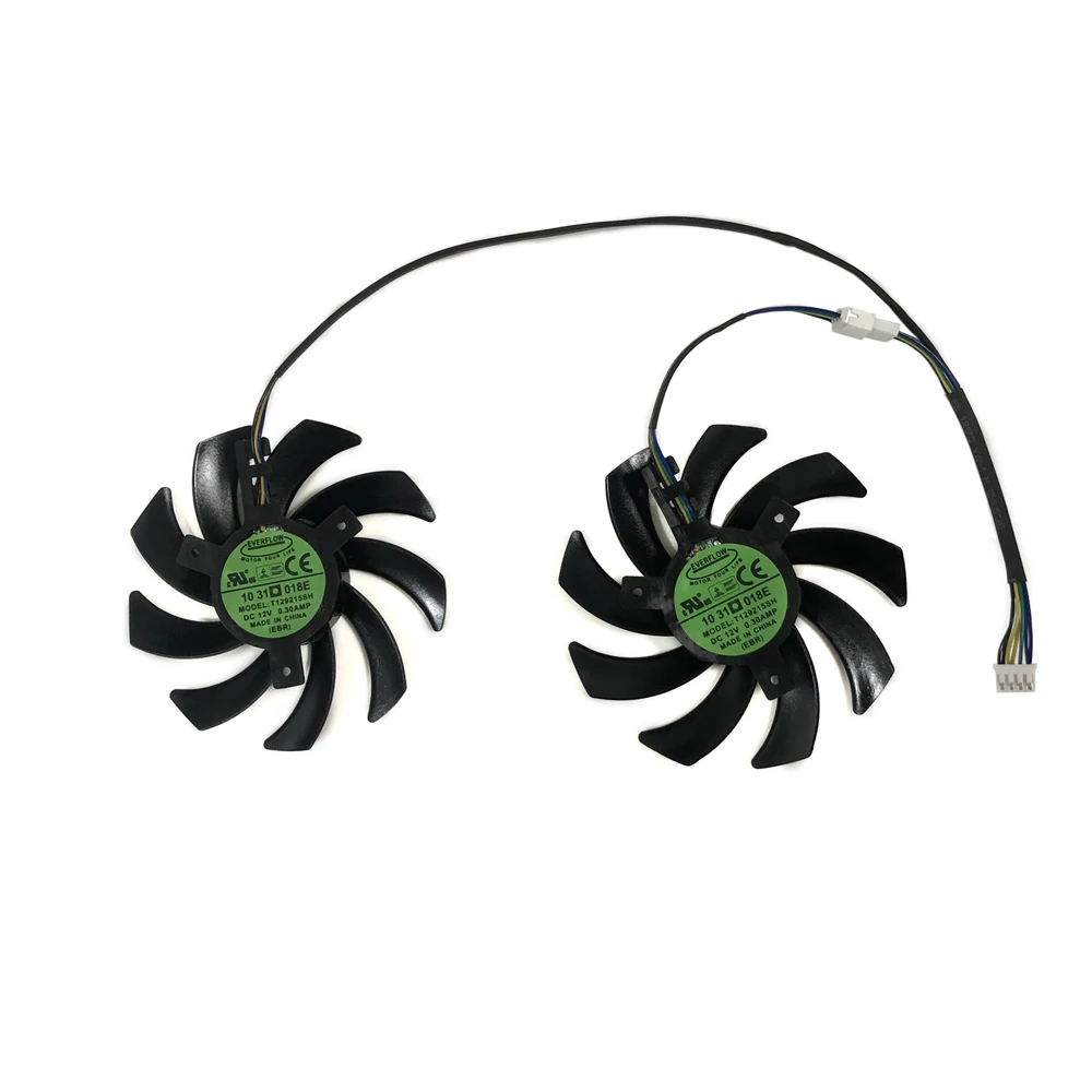 2 Pz/set T129215SH T129215BU,GPU di Raffreddamento, Per PowerColor RX6700XT 12GB,Per PowerColor RX5700 8G,Per PowerColor R9 380X,Per PowerColor kurousthikou RD-RX6600