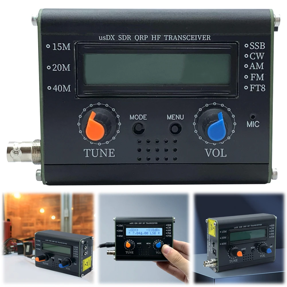 5W UsDX SDR QRP Transceiver QCX-SSB To SSB 3-Band All Mode HF Transceiver W/ DSP SDR All Mode Transceiver with Handheld Mic