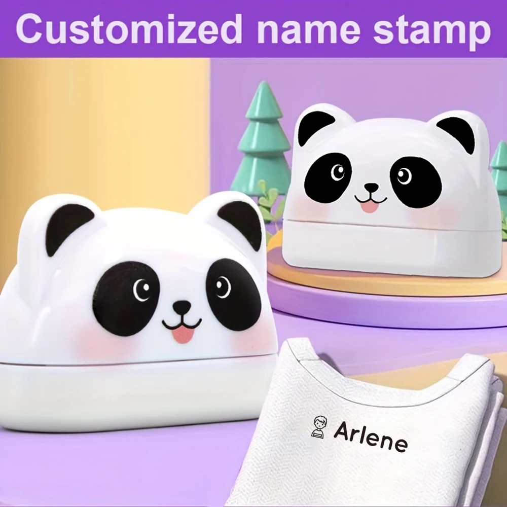 Cartoon Cat Custom Name Stamp For Clothing Personalise For Student Clothes Chapter children's Kawaii Name Sticker Gift