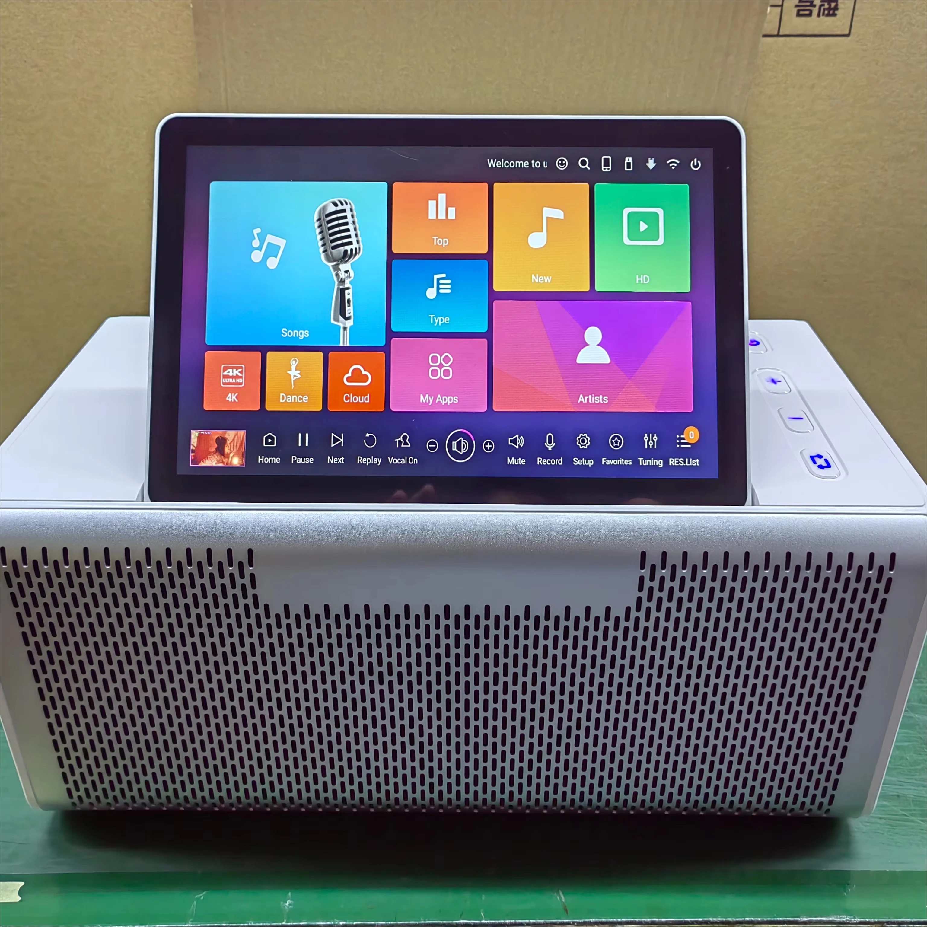 All-In-One New Model Multifunctional oke Speaker Multi-Touch Smart Screen Audio Sound Equipment Featuring Built-In Amplifier