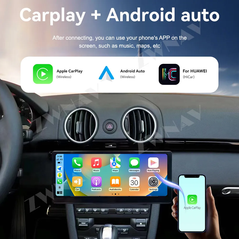 

12.3 Inch Screen Car Radio For Porsche 911 Cayman 718 2003-2012 Android Auto GPS Navigation Multimedia Stereo Receiver Head Unit