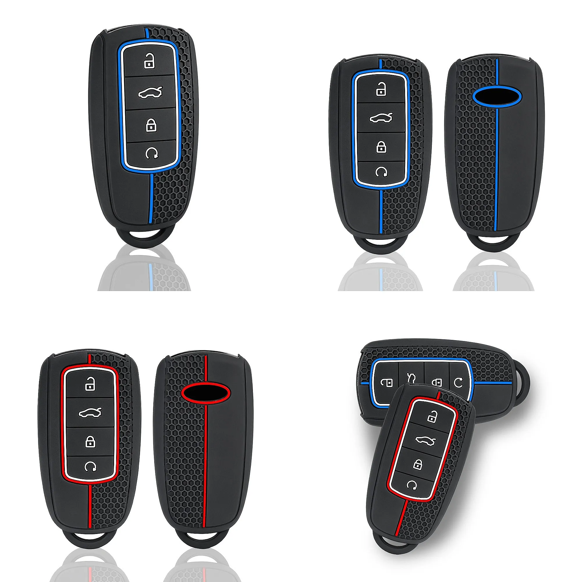 Silicone Car Key Fob Cover Sport Racing Style Auto Key Shell For Chery Omoda 5 C5 Tigo 7 8 Pro Max Plus Arrizo 5