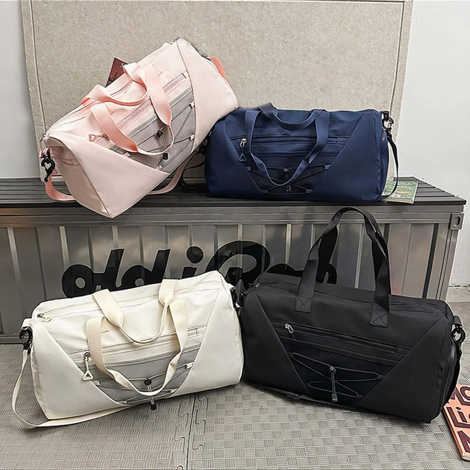 

Спортивная сумка с отделением для обуви и сумкой Weekender на молнии для путешествий и фитнеса