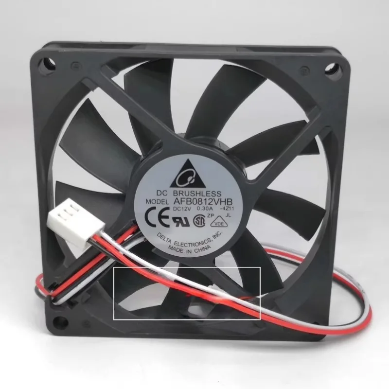 

8cm 8015 cooling fan AFB0812VHB 12V 0.30A dual ball bearing chassis CPU 3-wire fan