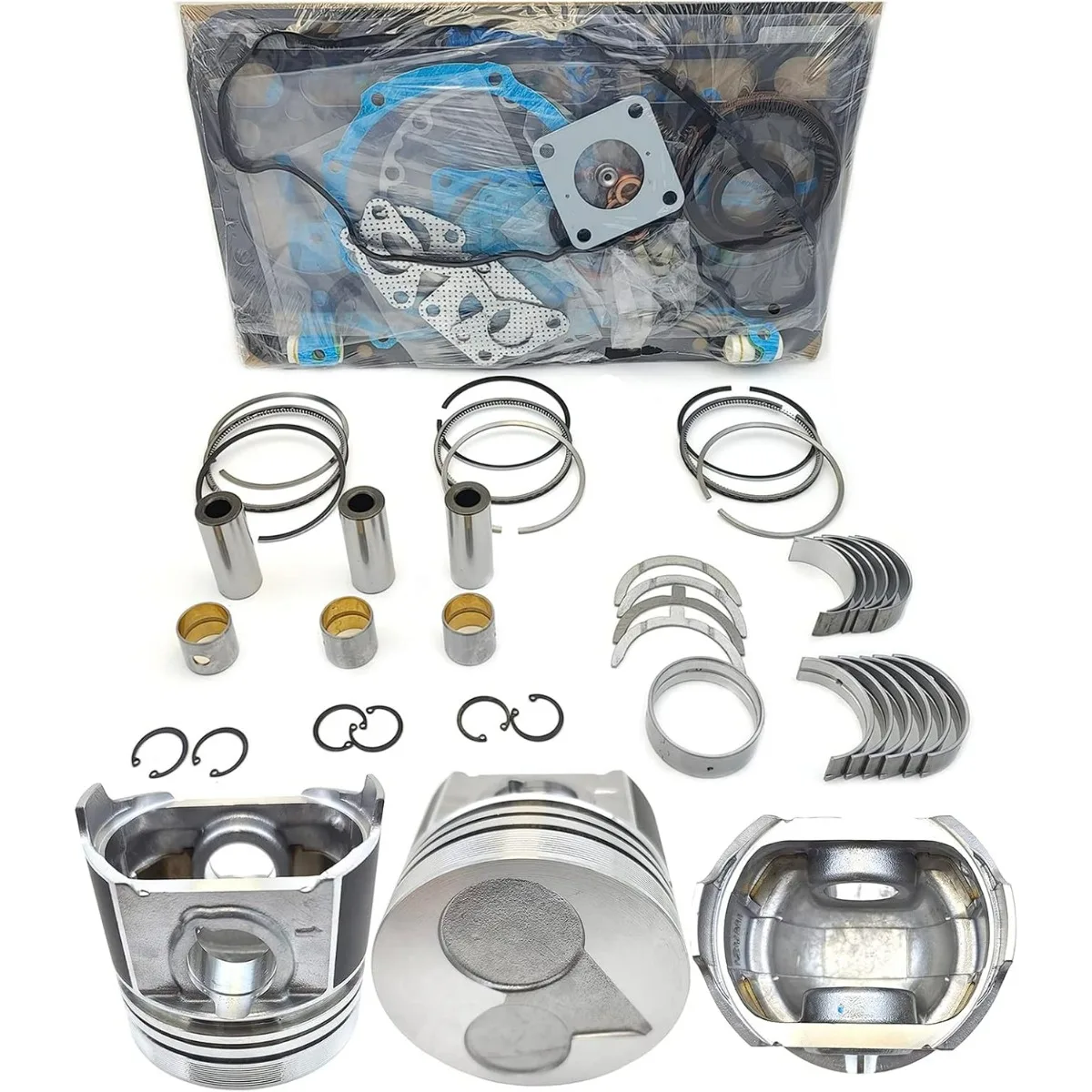 Kit de Reparación de Motor D1803 (Sin camisa de cilindro ni válvula) Pistón de 87MM para Motor Kubota D1803 Tractor L2800F L3240F