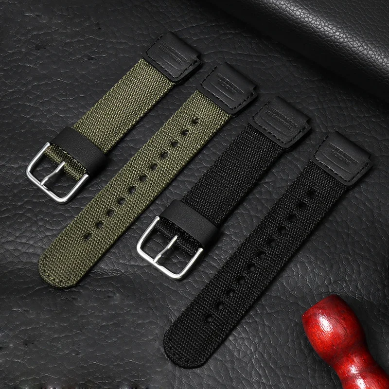 for Casio AE-1200 Nylon Watch Strap AE1300 AE1000W F91W F84 AEQ-110W SGW-300H 400H 500H Men's Watch Accessories Canvas Band