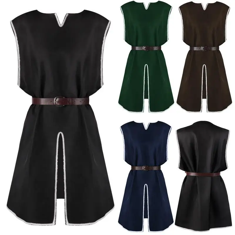 

Men's Hooded Waist Robe Outer Coat Autumn Faionable Traditional Chinese Sle Clothing Ladies Can Also Wear