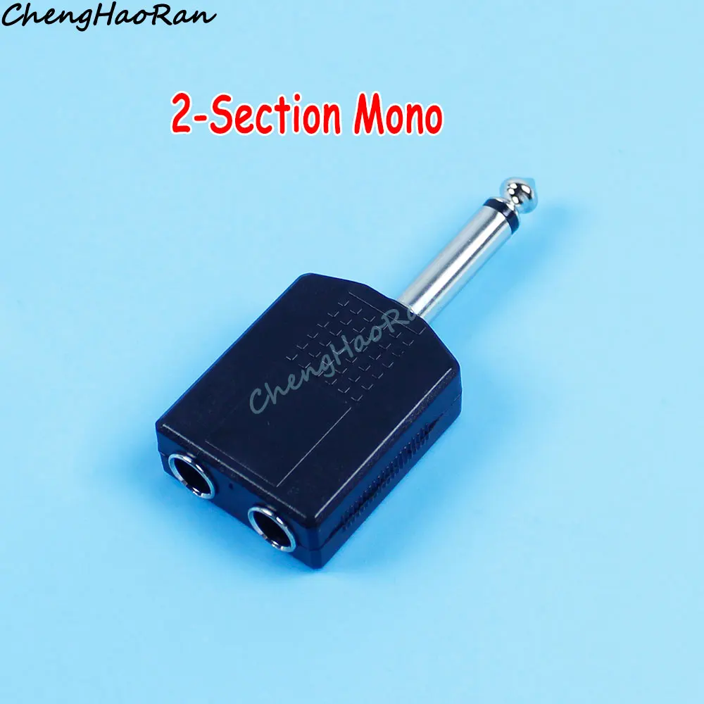1 Stück 2-poliger Mono-/3-poliger Dual-Channel-Stereo-Audio-Klinkenstecker 6,35 mm Stecker auf 6,35 mm Buchse Dual-Klinkenstecker Kopfhörer-Mikrofon-Konverter – Detail 7
