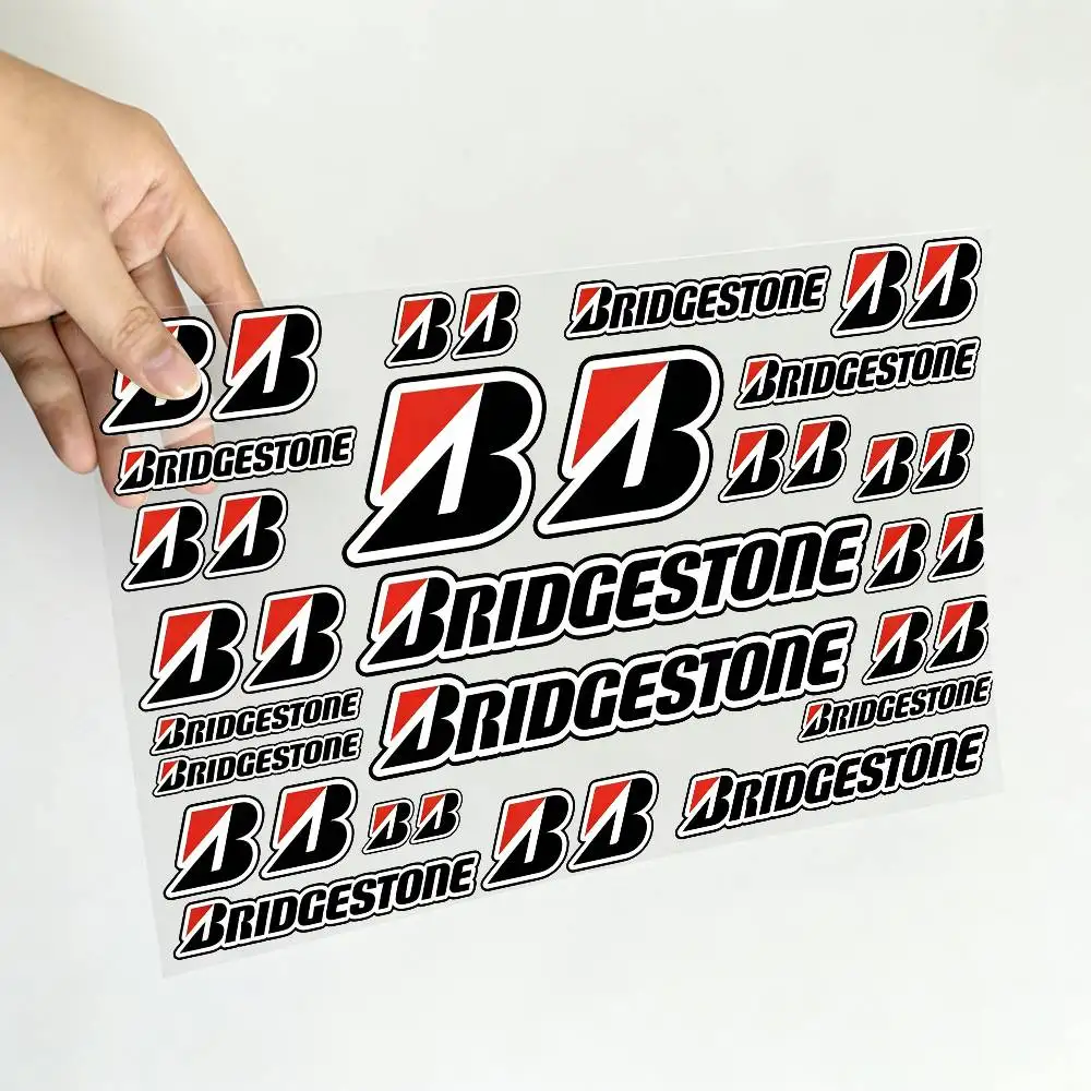 Laser For Bridgestone Waterproof Reflective Motorbike Stickers Easy Peel Removable Decals For Motorcycle Car - view 4