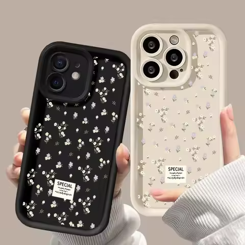 Purple White Small Floral Fragments Phone Case For Xiaomi MI 14T Pro 13T 12T 13 12 11 Lite 5G NE POCO X3 X5 X6 F5 Pro F3 X5 F4