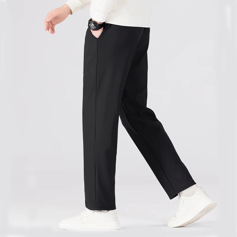 الرجال سميكة الدافئة بانت صوف مبطن سراويل شتوية رجل فضفاض ركض عادية الرباط السراويل في الهواء الطلق السراويل الترنك السراويل المقاومة للماء #3