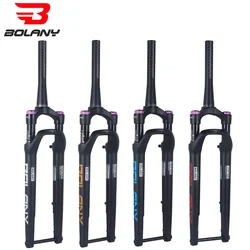 BOLANY Road Bicycle Air Fork 700C Off-Road 60mm Travel Air Suspension Manual Lock Disc Brake 100*12mm Thru Axle Bike Shock Fork