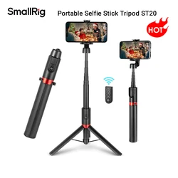 SmallRig Wireless Bluetooth Tripod Foldable Remote Control Tripod Lightweight for Selfie Live Streaming TIK Tok for All Phones