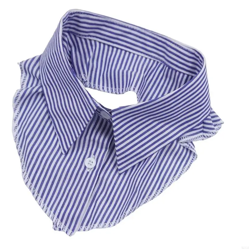 2026 New Classical Check Pattern Detachable Collar Lightweight Polyester For Office Casual Wear