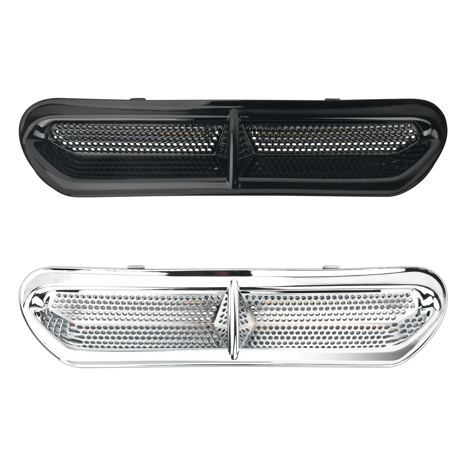 Motorcycle Fairing Vent Trim LED Light Turn Signal Running Lamp For Harley Touring Street Electra Glide Ultra Limited 2014-2023