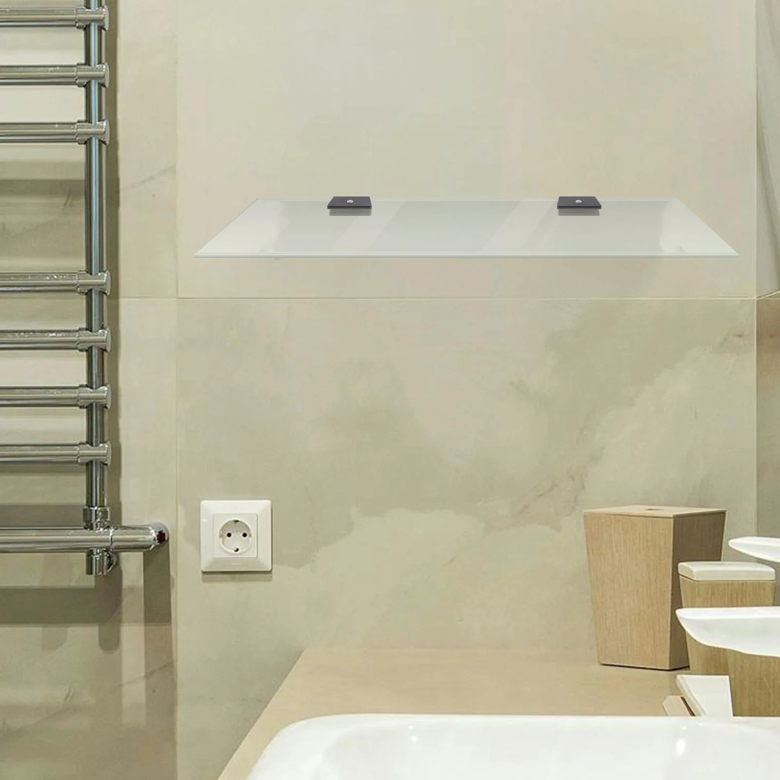 

10Pcs Durable Aluminum Glass Shelf Brackets Easy Install Square Design 6mm-12mm Thick Sleek Home Office Use Countertop Brackets