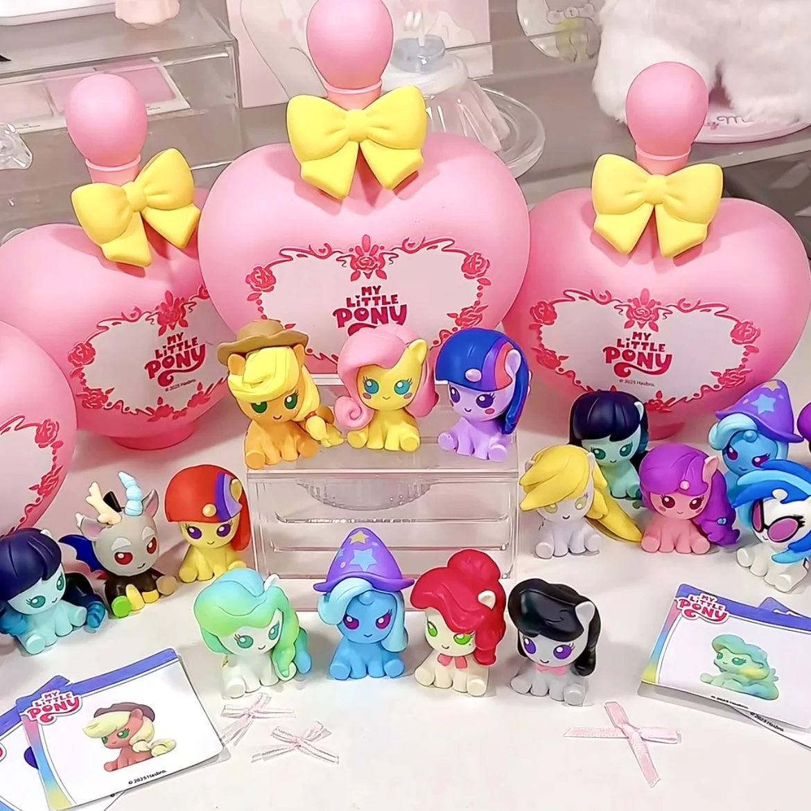

My Little Pony Magic Bottle Blind Box Set - Mini Bean Toys Featuring Applejack And Pinkie Pie Cute Desk Decor for Birthday Gifts
