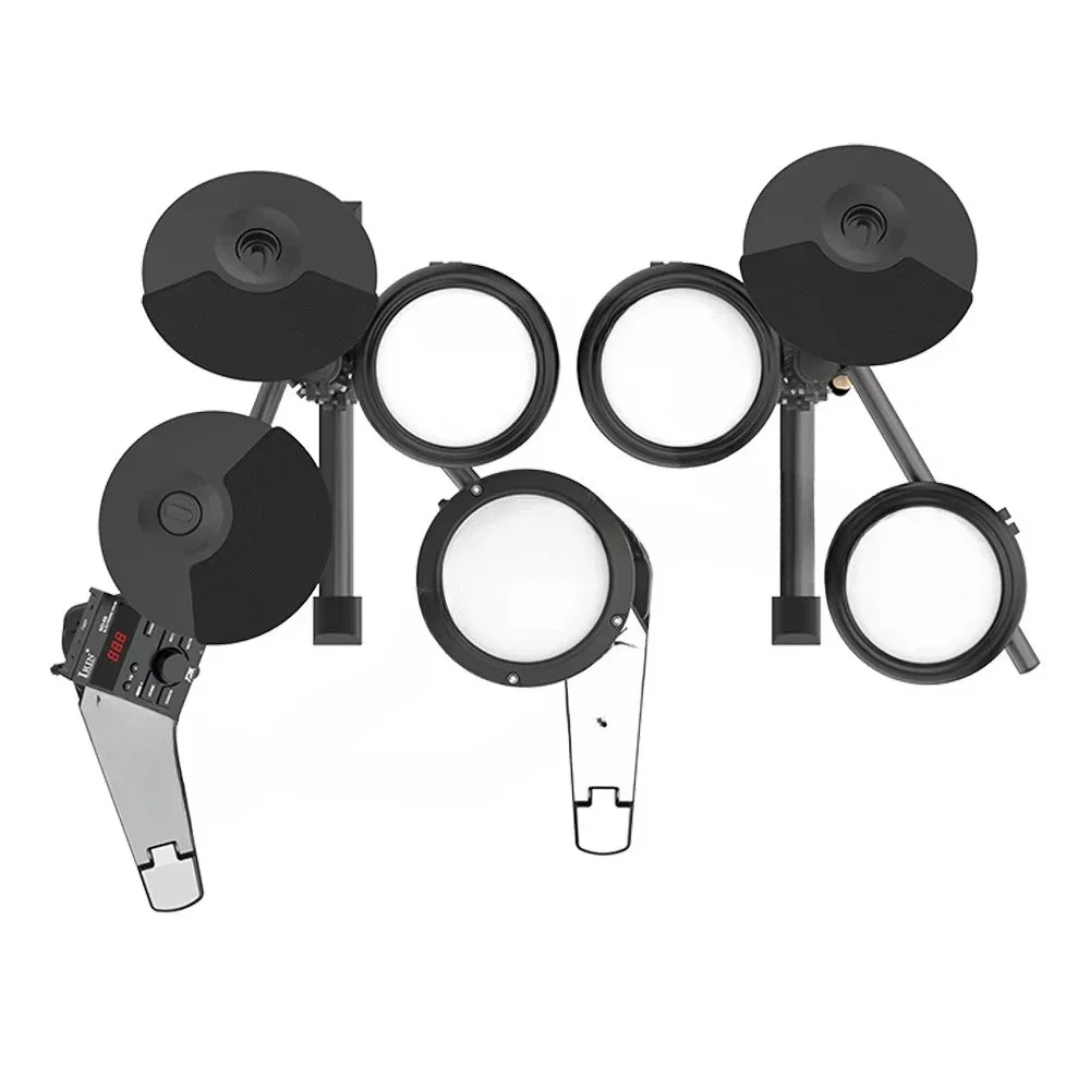 IRIN ND-08 2024 Factory New Mesh Silicone Drum Pad Five Drums Three Cymbals Electric Drum Set With Stool Earphones