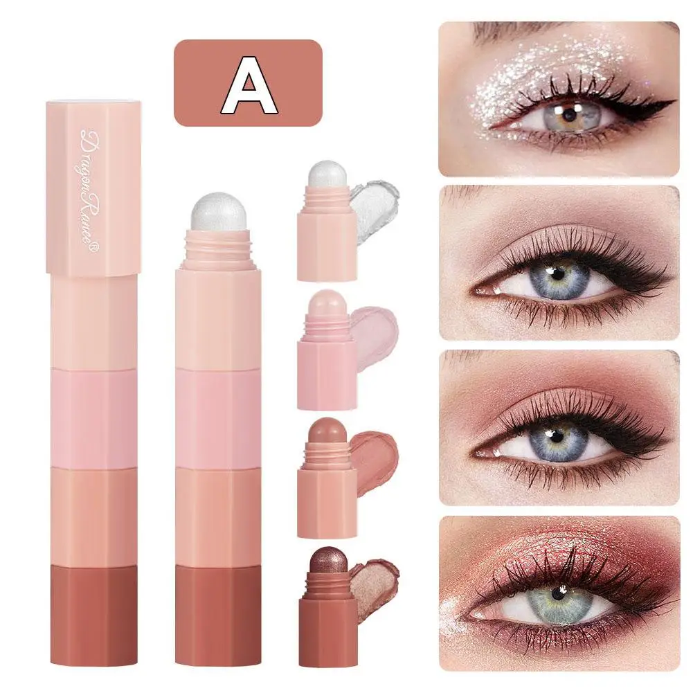 4 In 1 Eyeshadow Stick Pearlescent Highlighter Makeup Eye Pencil Tools Waterproof Lasting Makeup Shadow Eye Long Z4a0