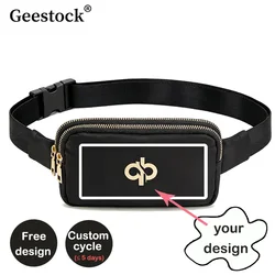 Geestock Custom Logo Women Waist Pack Daily Bum Bag Festival Dual Zipper Belt Bag Design Fashion Fanny Pack for Hiking Running